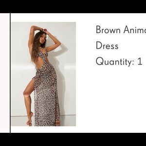 NEW animal cut out maxi dress from pretty little thing size : 0/extra small